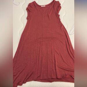 Casual Rust Red Dress